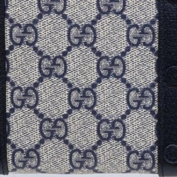 Gucci GG Supreme Horsebit Pochette Shoulder Bag - Navy blue/Beige - Picture 9 of 16